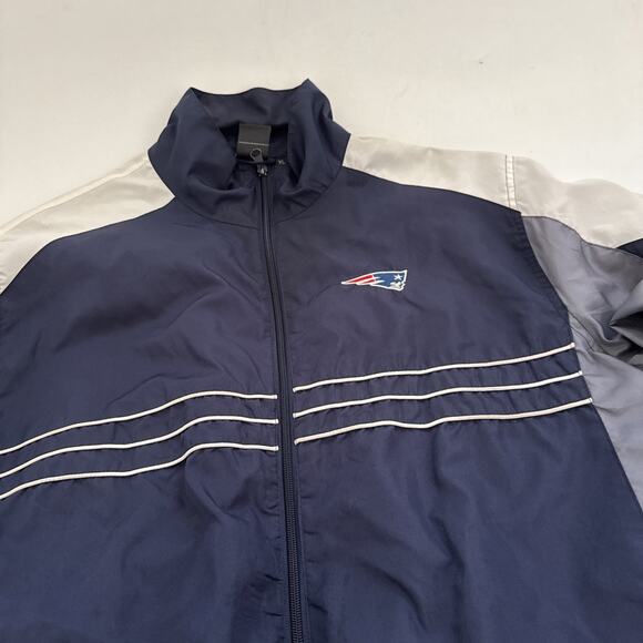 Vintage New England Patriots Reebok Windbreaker Training Jacket XL Y2K RETRO 90s - Picture 2 of 9